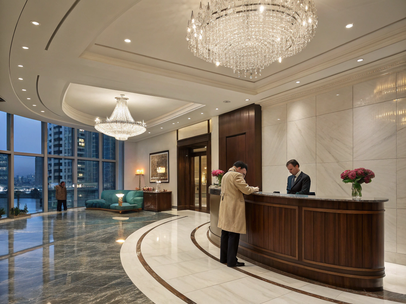 High-fashion luxury travel setting with premium aesthetic